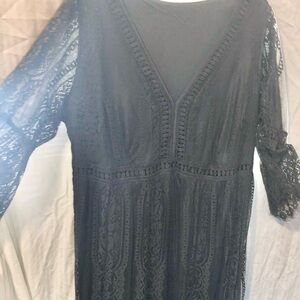 Black Lace Maxi Dress
